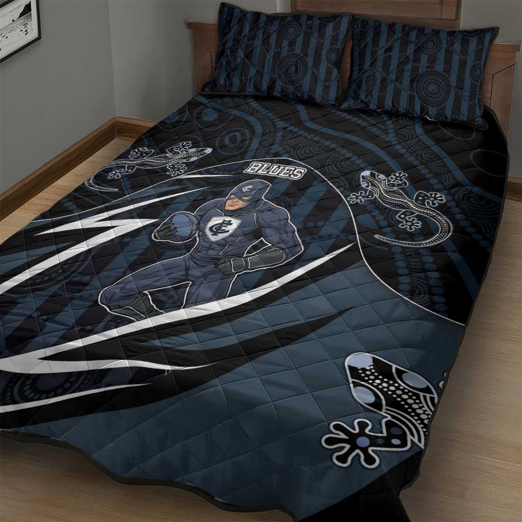 Carlton Navy Quilt Bed Set Captain With Aboriginal Art