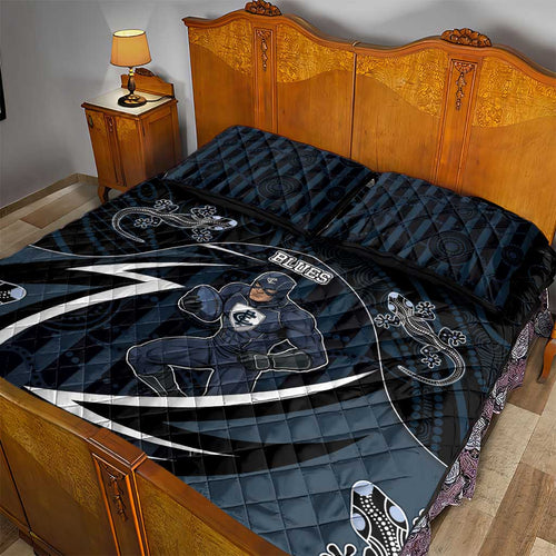 Carlton Navy Quilt Bed Set Captain With Aboriginal Art