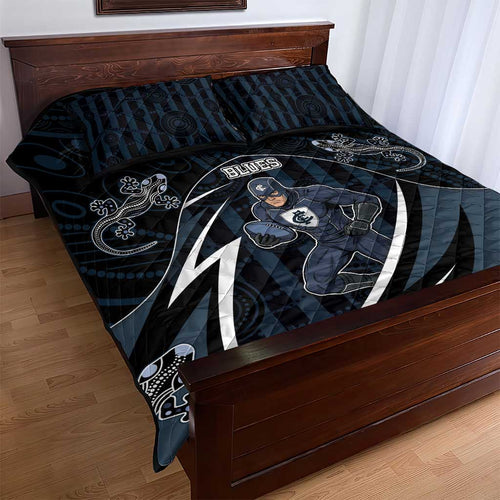 Carlton Navy Quilt Bed Set Captain With Aboriginal Art