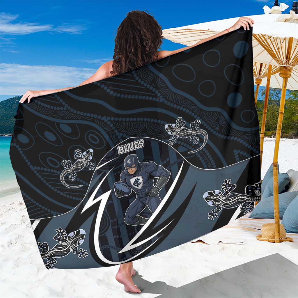 Carlton Navy Sarong Captain With Aboriginal Art