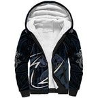 Custom Carlton Navy Sherpa Hoodie Captain With Aboriginal Art