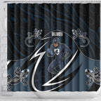 Carlton Navy Shower Curtain Captain With Aboriginal Art