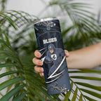 Custom Carlton Navy Skinny Tumbler Captain With Aboriginal Art