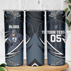 Custom Carlton Navy Skinny Tumbler Captain With Aboriginal Art