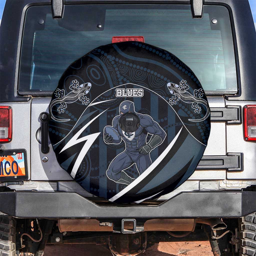 Carlton Navy Spare Tire Cover Captain With Aboriginal Art