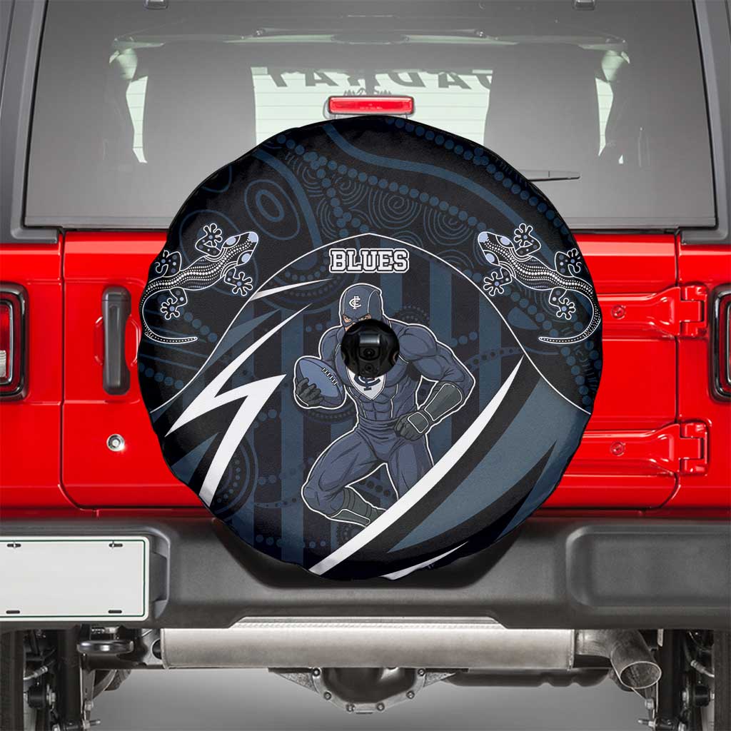 Carlton Navy Spare Tire Cover Captain With Aboriginal Art