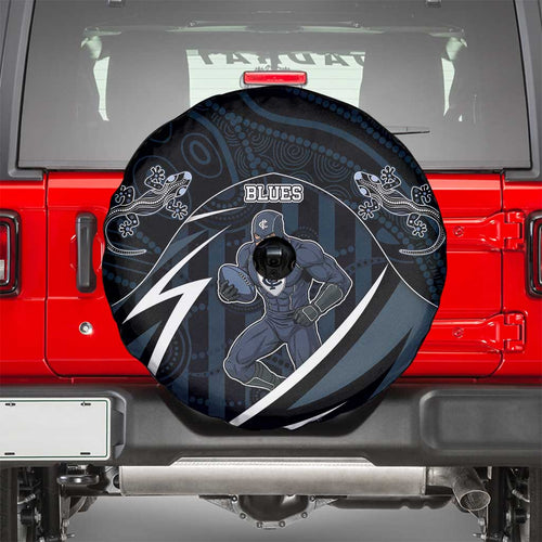Carlton Navy Spare Tire Cover Captain With Aboriginal Art
