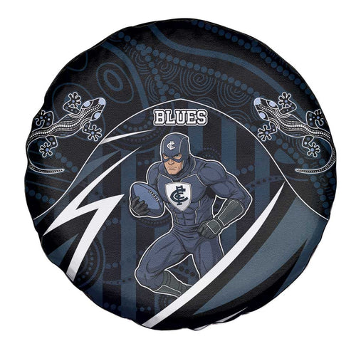 Carlton Navy Spare Tire Cover Captain With Aboriginal Art