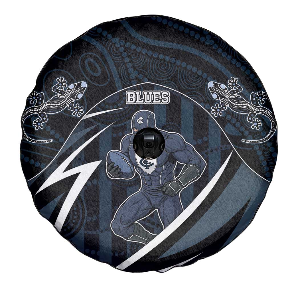 Carlton Navy Spare Tire Cover Captain With Aboriginal Art