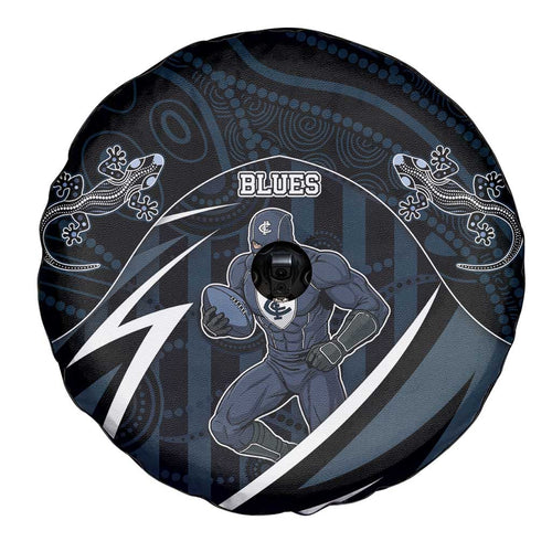 Carlton Navy Spare Tire Cover Captain With Aboriginal Art