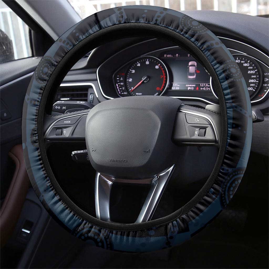 Carlton Navy Steering Wheel Cover Captain With Aboriginal Art
