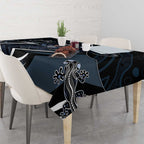 Carlton Navy Tablecloth Captain With Aboriginal Art