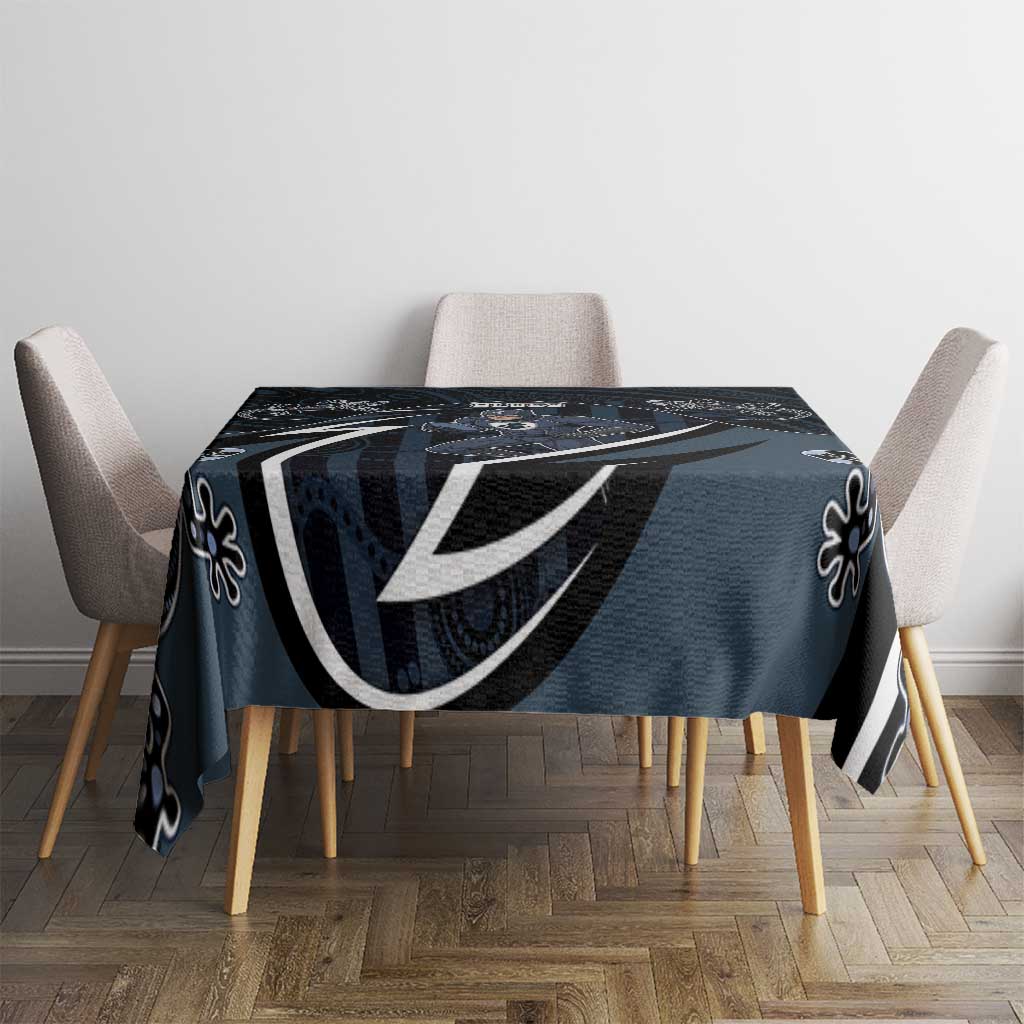 Carlton Navy Tablecloth Captain With Aboriginal Art