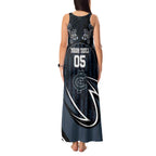 Custom Carlton Navy Tank Maxi Dress Captain With Aboriginal Art