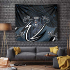 Carlton Navy Tapestry Captain With Aboriginal Art