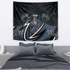 Carlton Navy Tapestry Captain With Aboriginal Art