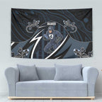 Carlton Navy Tapestry Captain With Aboriginal Art