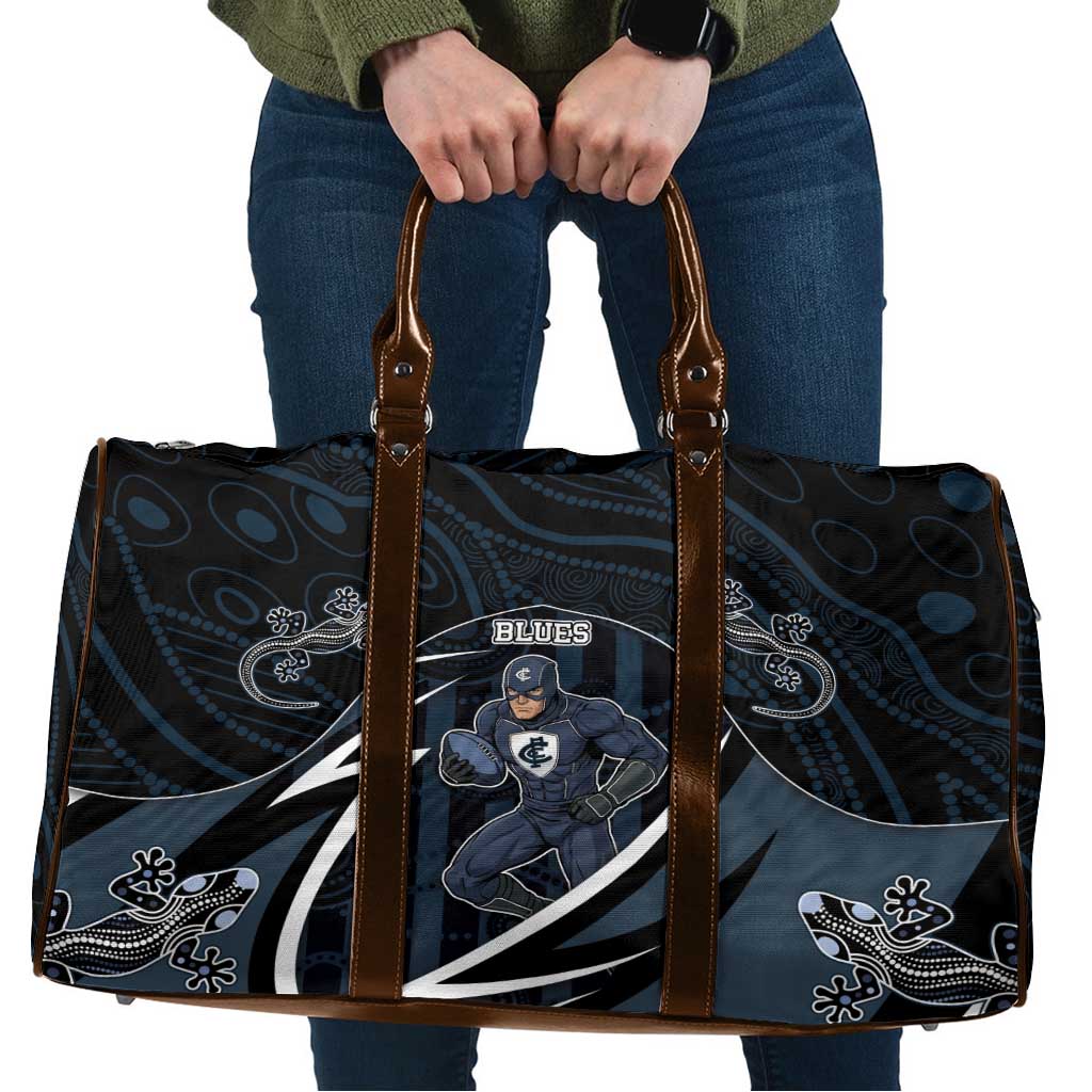 Carlton Navy Travel Bag Captain With Aboriginal Art