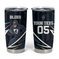 Custom Carlton Navy Tumbler Cup Captain With Aboriginal Art