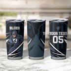Custom Carlton Navy Tumbler Cup Captain With Aboriginal Art