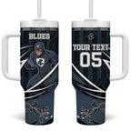 Custom Carlton Navy Tumbler With Handle Captain With Aboriginal Art