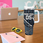 Custom Carlton Navy Tumbler With Handle Captain With Aboriginal Art