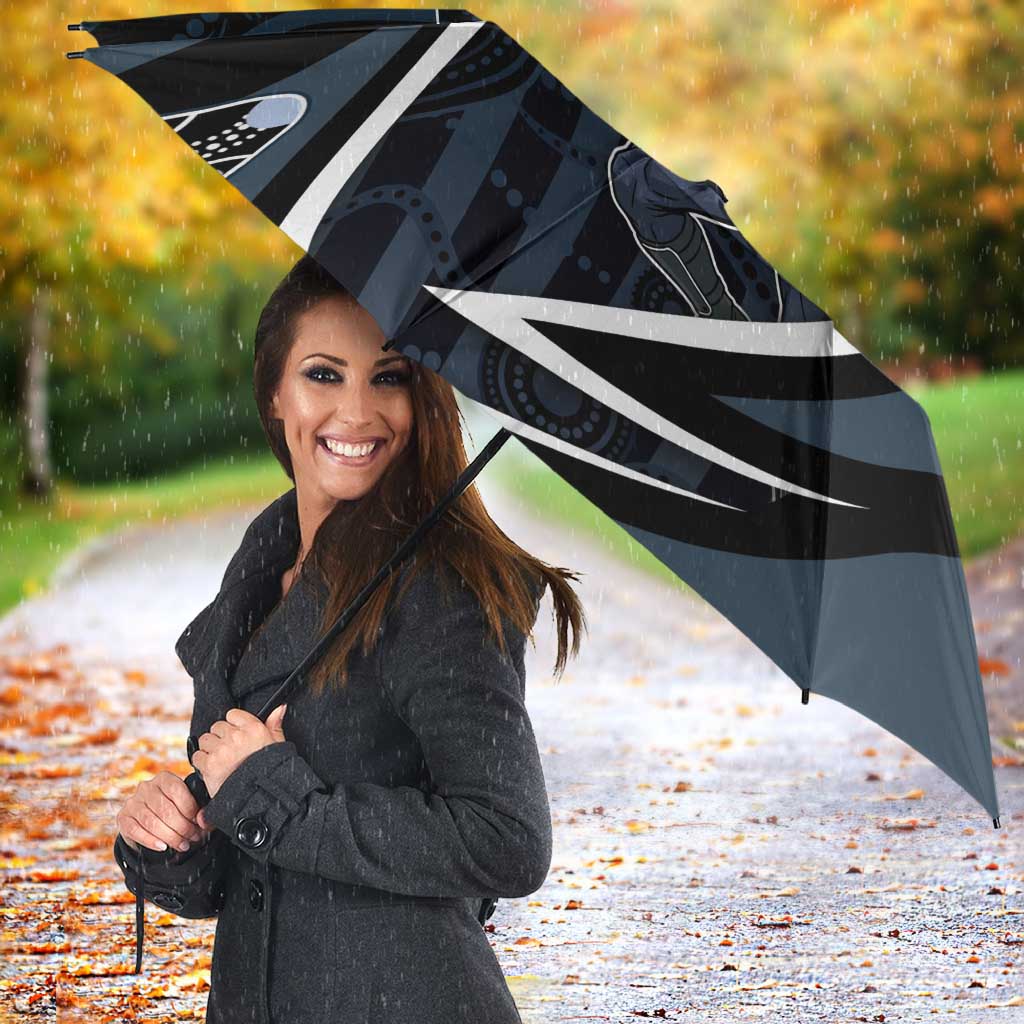 Carlton Navy Umbrella Captain With Aboriginal Art