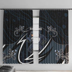 Carlton Navy Window Curtain Captain With Aboriginal Art