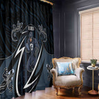 Carlton Navy Window Curtain Captain With Aboriginal Art
