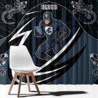 Carlton Navy Window Curtain Captain With Aboriginal Art