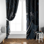Carlton Navy Window Curtain Captain With Aboriginal Art