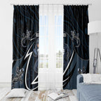 Carlton Navy Window Curtain Captain With Aboriginal Art