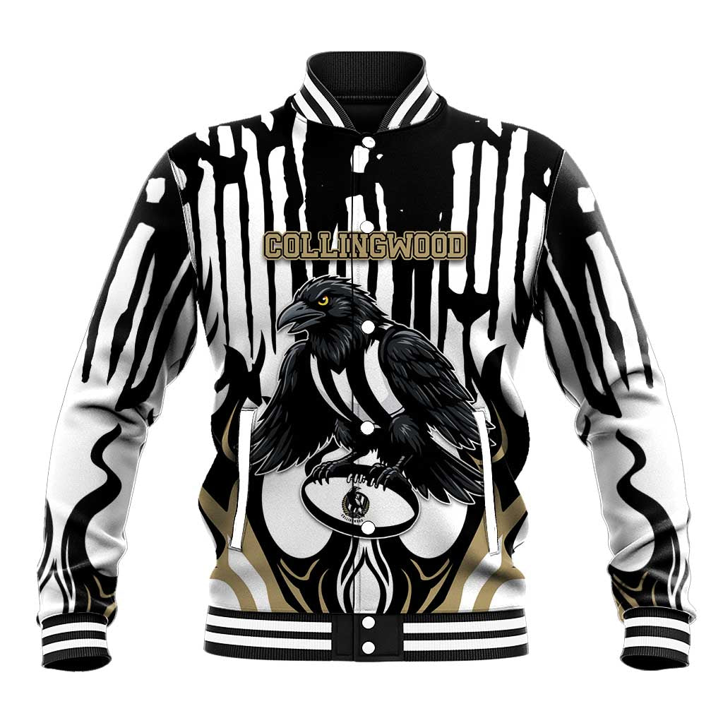 Custom Collingwood Black Baseball Jacket Unique Style