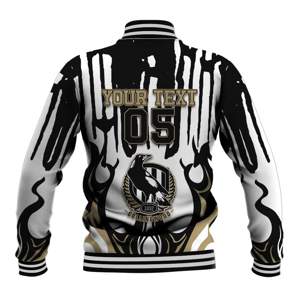 Custom Collingwood Black Baseball Jacket Unique Style