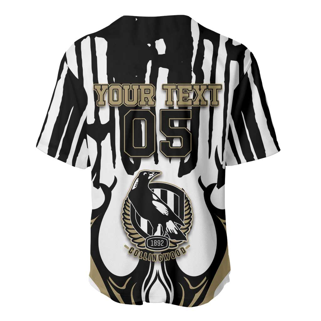 Custom Collingwood Black Baseball Jersey Unique Style