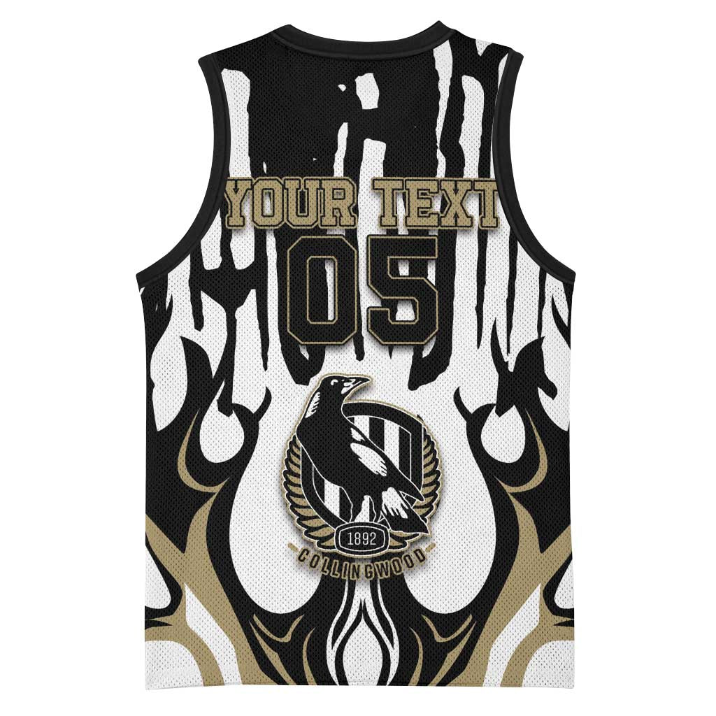 Custom Collingwood Black Basketball Jersey Unique Style