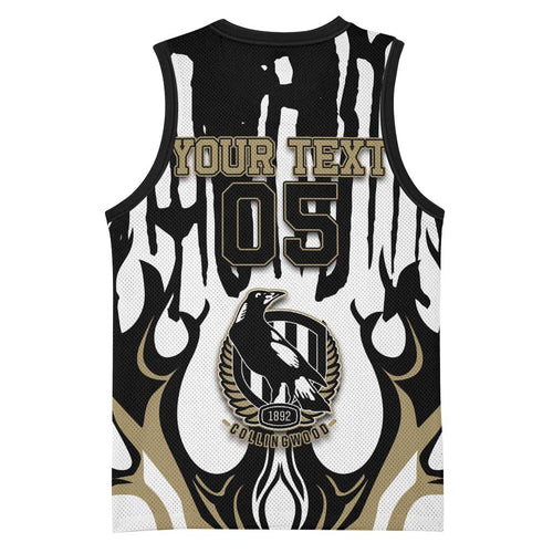 Custom Collingwood Black Basketball Jersey Unique Style