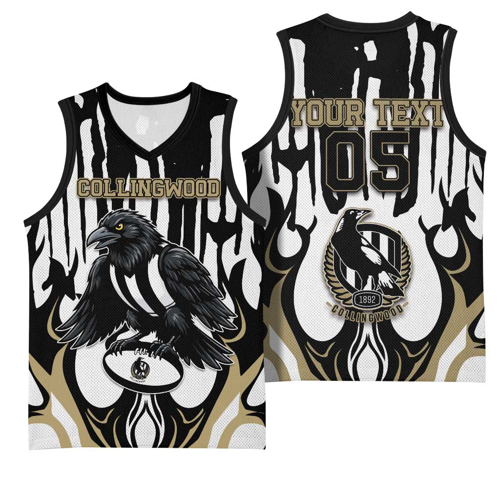 Custom Collingwood Black Basketball Jersey Unique Style