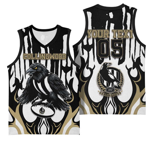 Custom Collingwood Black Basketball Jersey Unique Style