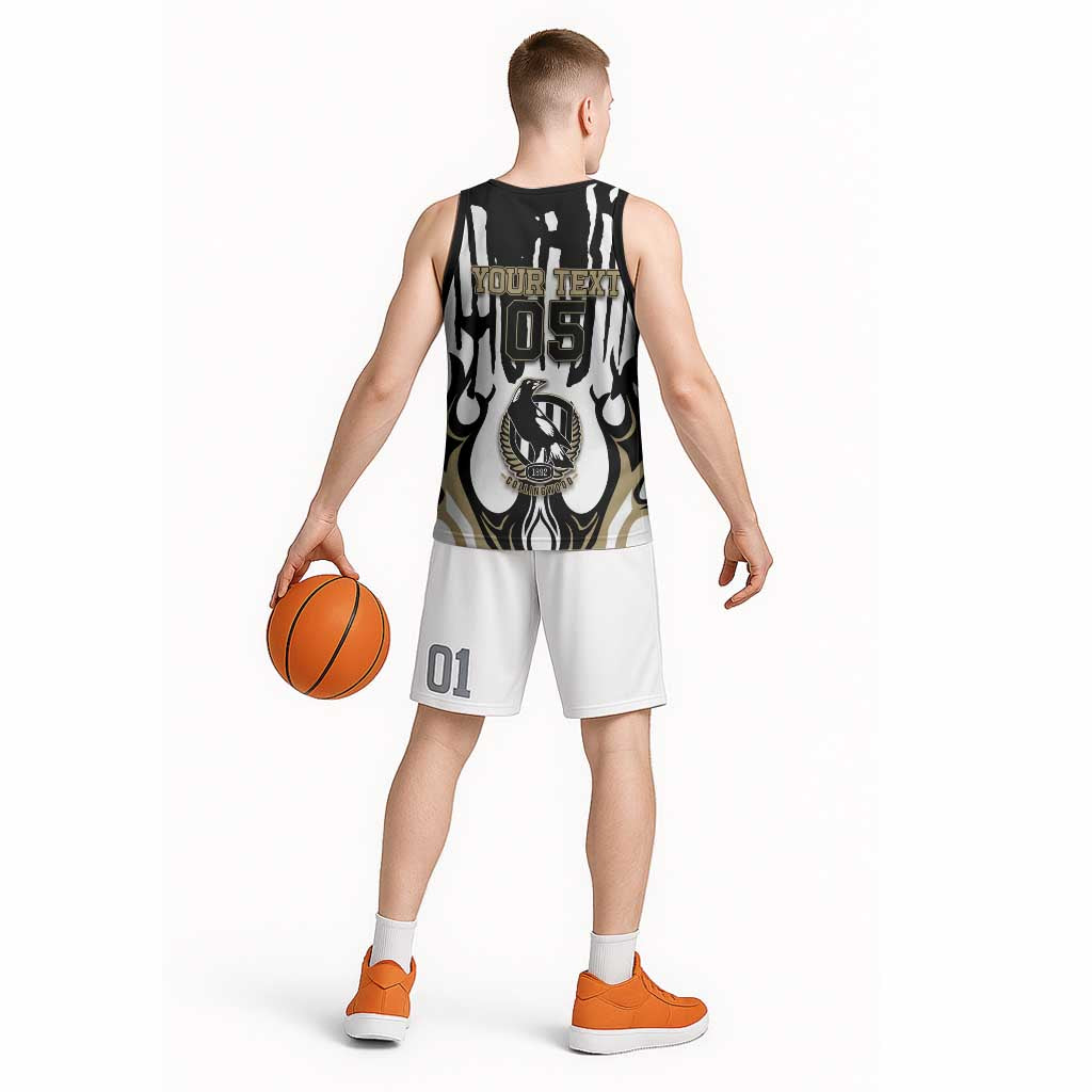 Custom Collingwood Black Basketball Jersey Unique Style