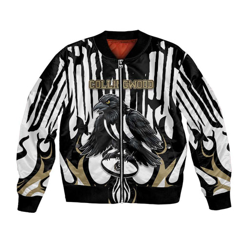 Custom Collingwood Black Bomber Jacket Unique Style