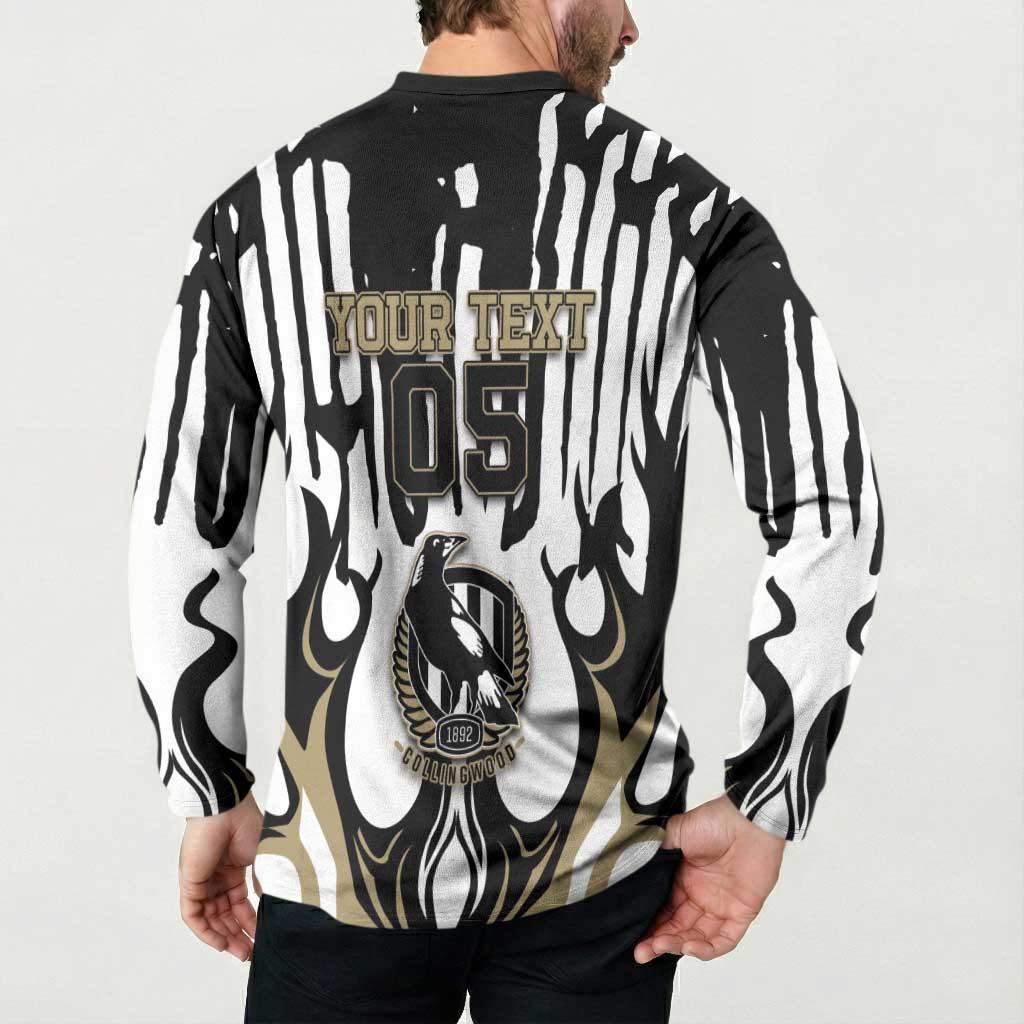 Custom Collingwood Black Button Sweatshirt Unique Style