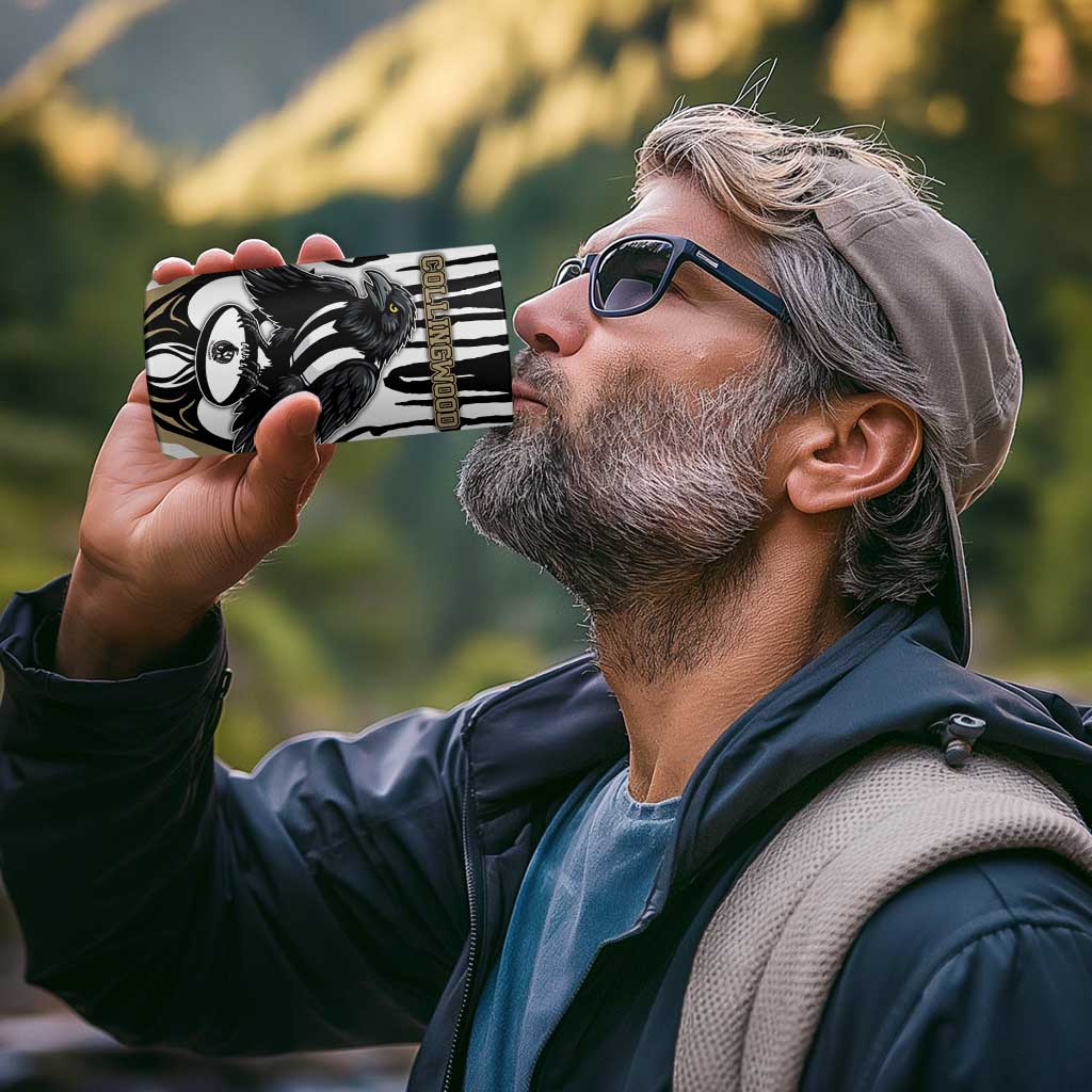 Custom Collingwood Black 4 in 1 Can Cooler Tumbler Unique Style