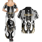 Custom Collingwood Black Couples Matching Summer Maxi Dress and Hawaiian Shirt Unique Style