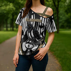 Custom Collingwood Black Cross Shoulder Shirt Unique Style