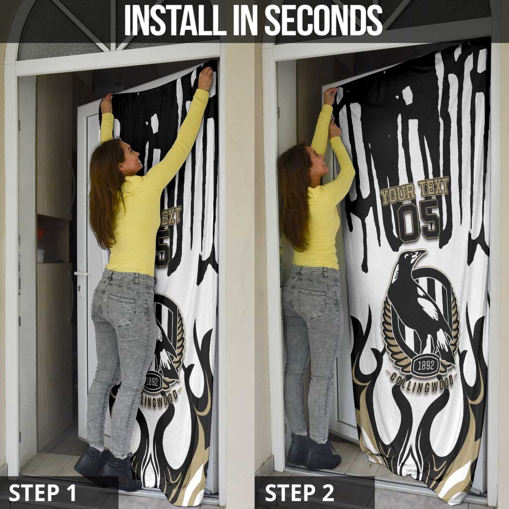 Custom Collingwood Black Door Cover Unique Style
