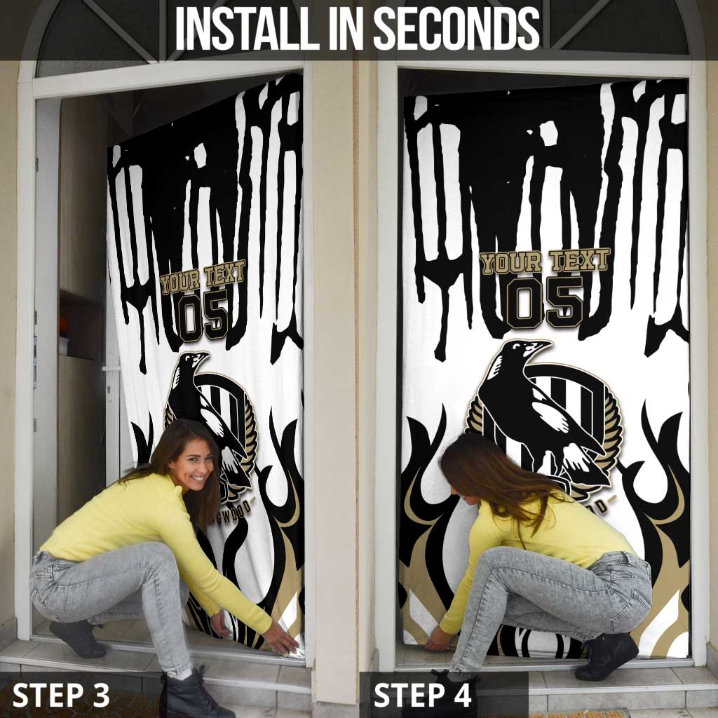 Custom Collingwood Black Door Cover Unique Style