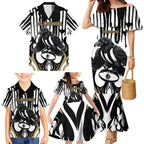 Custom Collingwood Black Family Matching Mermaid Dress and Hawaiian Shirt Unique Style