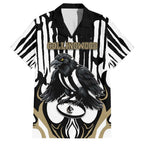 Custom Collingwood Black Family Matching Off Shoulder Maxi Dress and Hawaiian Shirt Unique Style
