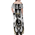 Custom Collingwood Black Family Matching Off Shoulder Maxi Dress and Hawaiian Shirt Unique Style